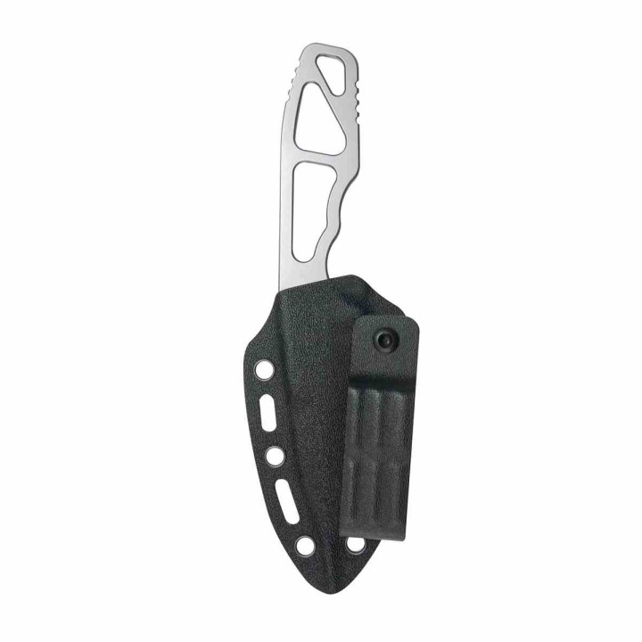 Couteau Kubey 7.62 TAG Lame Spear Point Acier AUS-10 Manche Acier Étui Kydex KUB282A - Livraison Gratuite
