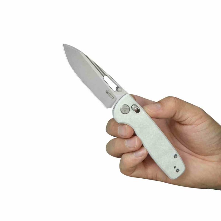 Couteau Kubey Bluff White Drop Point Acier 14C28N Manche G10 Axis Lock KUB248G - Livraison Gratuite