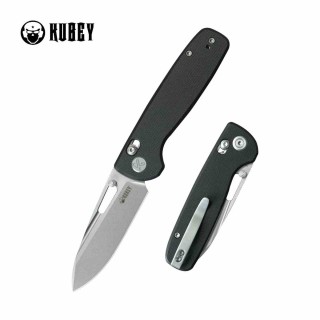 Couteau Kubey Bluff Black Drop Point Acier 14C28N Manche G10 Axis Lock KUB248F - Livraison Gratuite