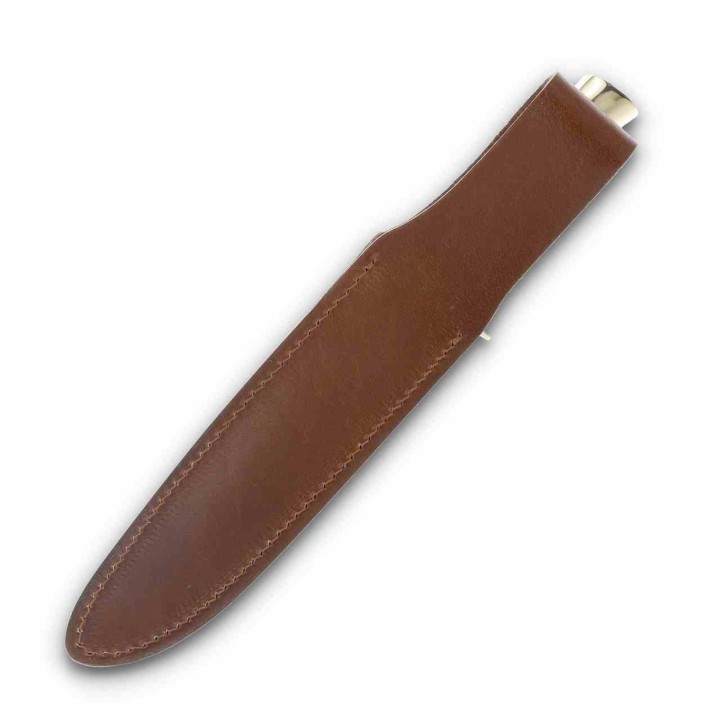 Couteau Lame Fixe Marbles Lame Acier D2 Manche Micarta Vert Etui Cuir MR722 - Livraison Gratuite