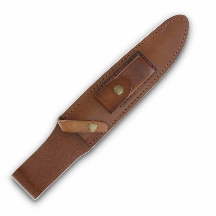 Couteau Lame Fixe Marbles Lame Acier D2 Manche Micarta Vert Etui Cuir MR722 - Livraison Gratuite