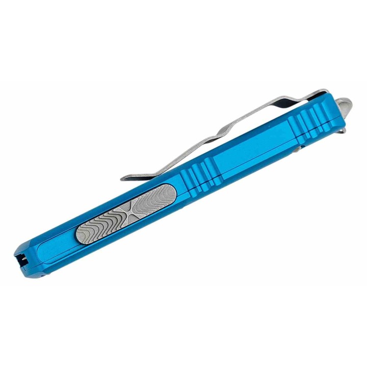 Couteau Automatique OTF Microtech UTX-85 Lame Acier Premium Apocalyptic Manche Bleu USA MCT23110APBL - Livraison Gratuite