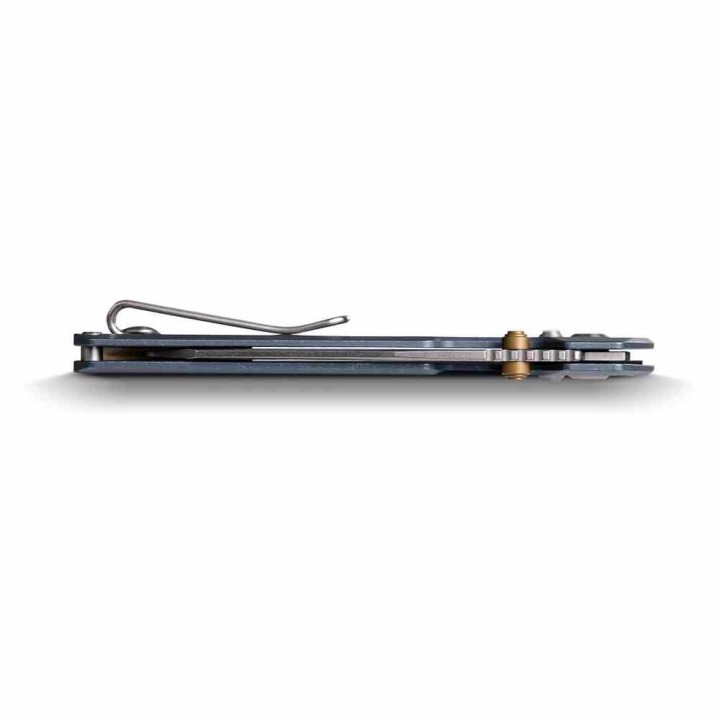 Couteau Vosteed Parallel Crossbar Lock Lame Reverse Tanto S35VN Manche Titane Bleu KIVT VOSA3504 - Livraison Gratuite