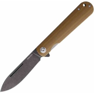Couteau Ontario Ischua Creek Manche G-10 Marron Lame Stonewash Liner Lock ON9001 - Livraison Gratuite