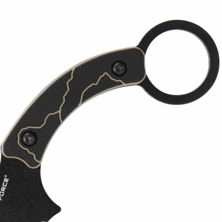 Couteau Karambit Tac-Force Lame Acier 3Cr13MoV Manche G-10 Vert Etui Nylon TFFIX111GN - Livraison Gratuite