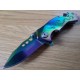 Couteau Tac Force Dragon Rainbow Acier Carbone/Inox Manche Aluminium Rainbow Cutter & Brise Vitres TF759RB - Livraison Gratuite