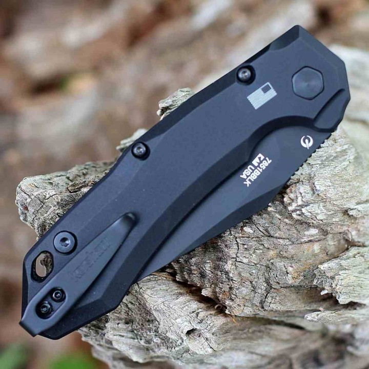Couteau Automatique Kershaw Launch 19 Black Lame Acier CPM-154 Manche Alu/G-10 Button Lock USA KS7851BBLK - Livraison Gratuite