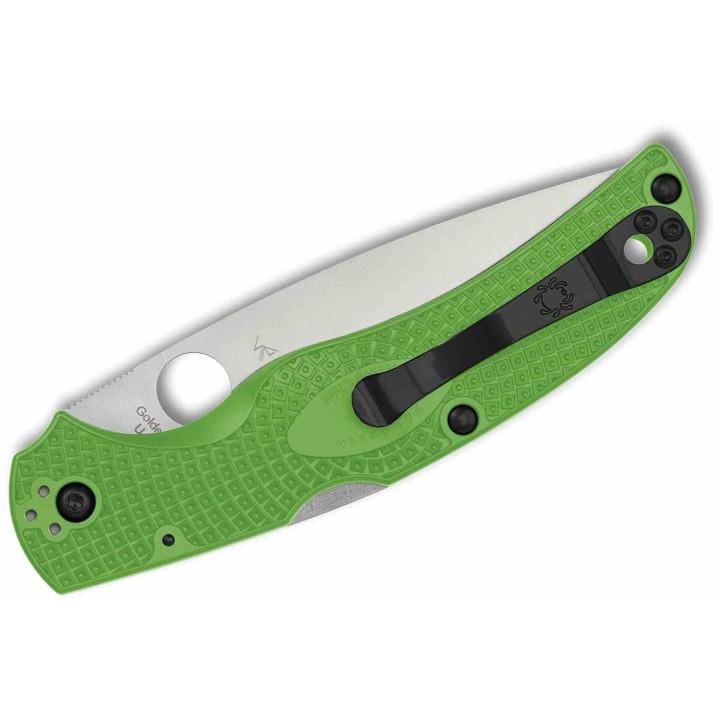 Couteau Spyderco Native Chief Lightweight Salt Lame Acier LC200N Manche FRN Vert Back Lock USA SC244PGR - Livraison Gratuite