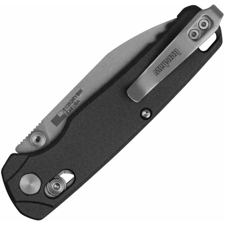 Couteau Kershaw Bel Air DuraLock KVT USA Lame Acier CPM-MagnaCut Manche Alu Gray USA KS6105GRYSW - Livraison Gratuite