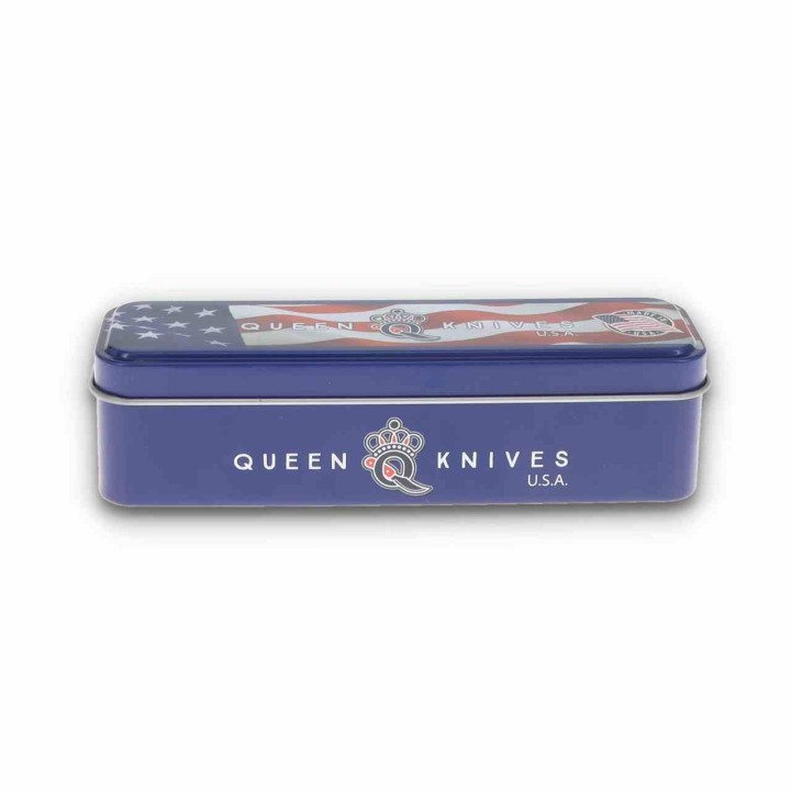 Couteau Queen Pattern 84 Lame Wharncliffe Acier Böhler M390 Manche Micarta Marron Slip Joint USA QBM84 - Livraison Gratuite