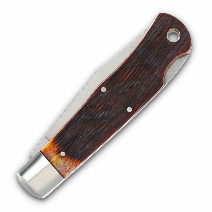Couteau Queen Amber Winterbottom Bone Lame Clip Point Acier Carbone 1095 Lockback USA QAWB106L - Livraison Gratuite