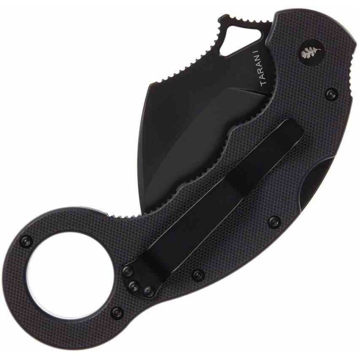 Couteau High Desert Blade Works Tarani Journeyman Lame Karambit Acier D2 Manche G-10 Black HDTJBKBB - Livraison Gratuite