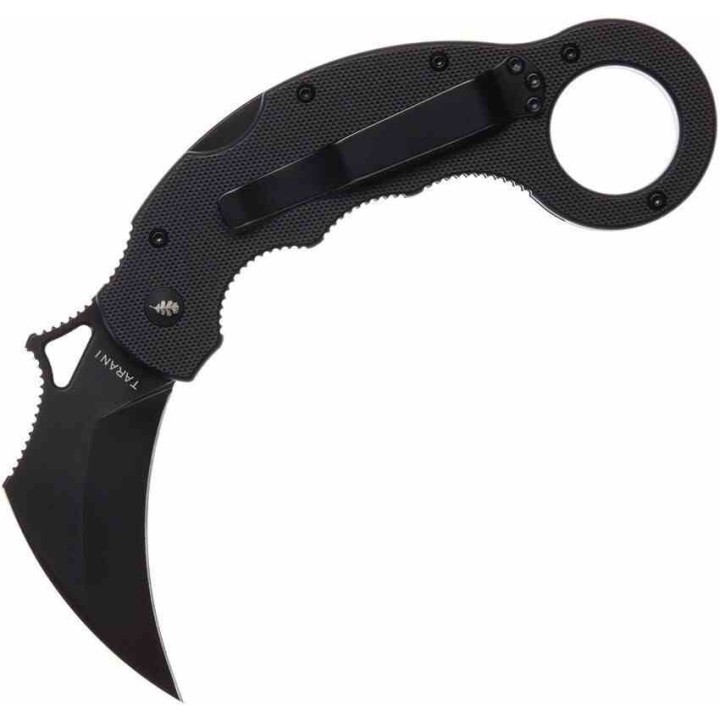Couteau High Desert Blade Works Tarani Journeyman Lame Karambit Acier D2 Manche G-10 Black HDTJBKBB - Livraison Gratuite