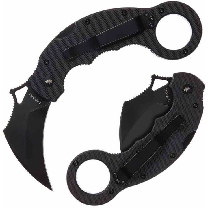 Couteau High Desert Blade Works Tarani Journeyman Lame Karambit Acier D2 Manche G-10 Black HDTJBKBB - Livraison Gratuite
