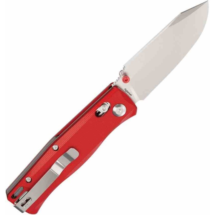 Couteau Flytanium BEEF Crossbar Lock Lame Drop Point Acier D2 Manche G-10 Red FLY1386FRS -  Livraison Gratuite