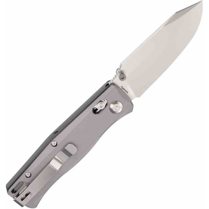 Couteau Flytanium BEEF Crossbar Lock Lame Drop Point Acier D2 Manche G-10 Gray FLY1386GSS - Livraison Gratuite