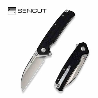 Couteau Sencut Awassi Black Lame Sheepsfoot Acier 9Cr18MoV Manche G-10 KIVT Linerlock Clip S240651 - Livraison Gratuite