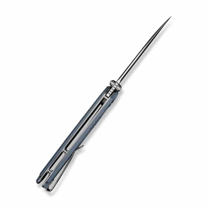 Couteau Sencut Awassi Blue Lame Sheepsfoot Acier 9Cr18MoV Manche G-10 KIVT Linerlock Clip S240652 - Livraison Gratuite