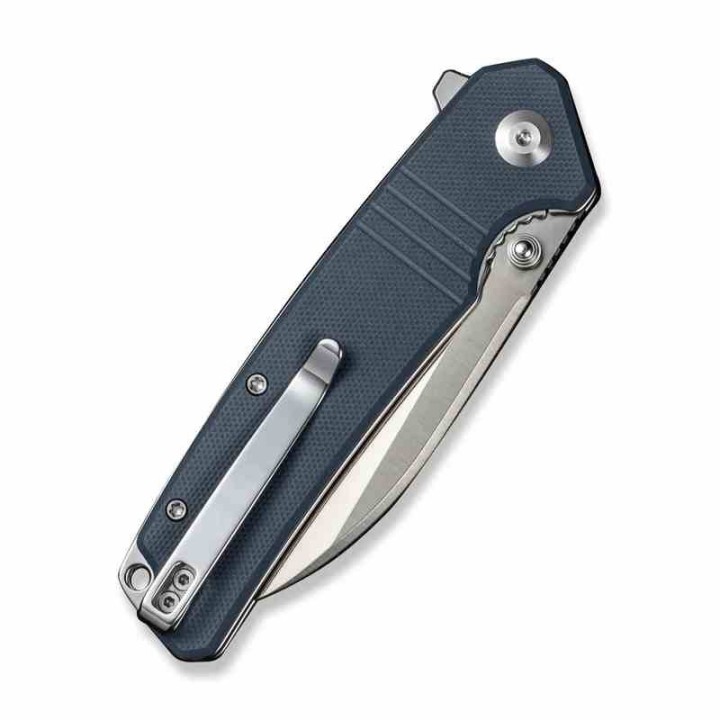 Couteau Sencut Awassi Blue Lame Sheepsfoot Acier 9Cr18MoV Manche G-10 KIVT Linerlock Clip S240652 - Livraison Gratuite