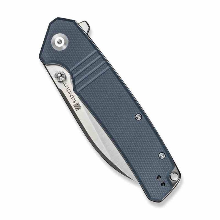 Couteau Sencut Awassi Blue Lame Sheepsfoot Acier 9Cr18MoV Manche G-10 KIVT Linerlock Clip S240652 - Livraison Gratuite