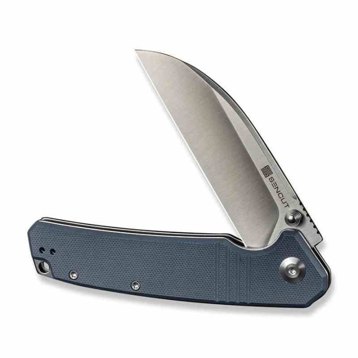 Couteau Sencut Awassi Blue Lame Sheepsfoot Acier 9Cr18MoV Manche G-10 KIVT Linerlock Clip S240652 - Livraison Gratuite