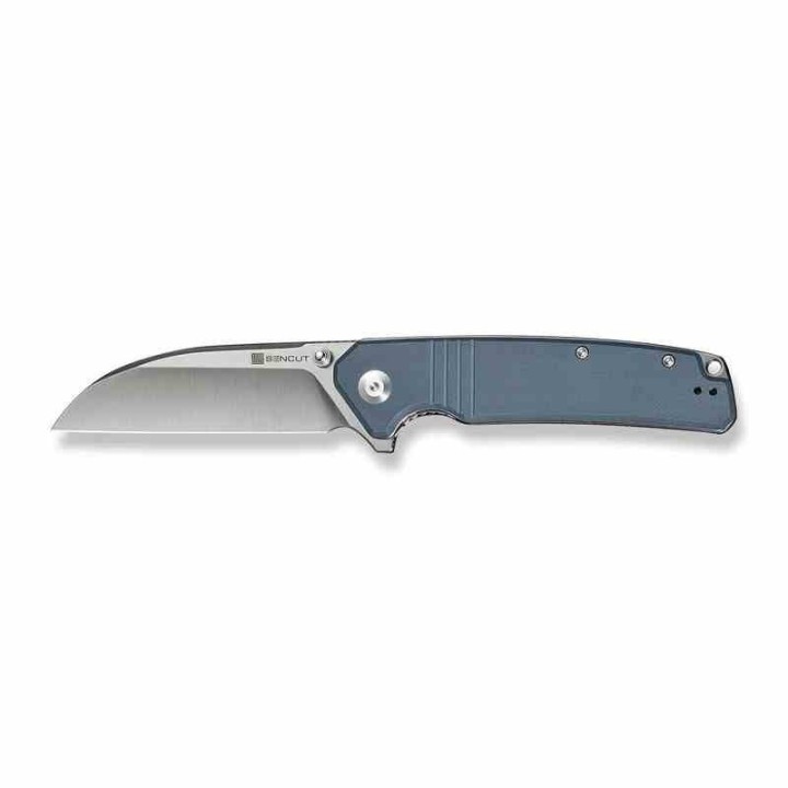 Couteau Sencut Awassi Blue Lame Sheepsfoot Acier 9Cr18MoV Manche G-10 KIVT Linerlock Clip S240652 - Livraison Gratuite