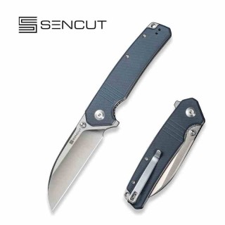 Couteau Sencut Awassi Blue Lame Sheepsfoot Acier 9Cr18MoV Manche G-10 KIVT Linerlock Clip S240652 - Livraison Gratuite