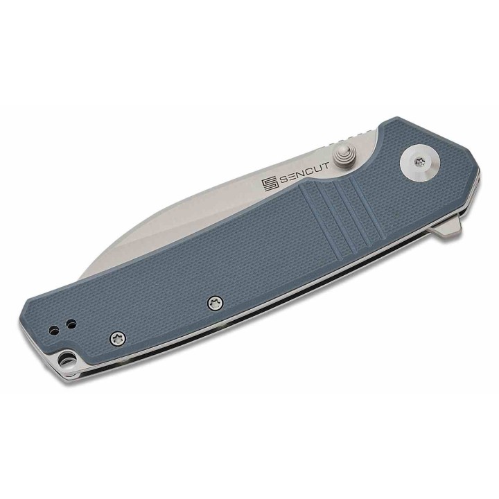 Couteau Sencut Awassi Blue Lame Sheepsfoot Acier 9Cr18MoV Manche G-10 KIVT Linerlock Clip S240652 - Livraison Gratuite
