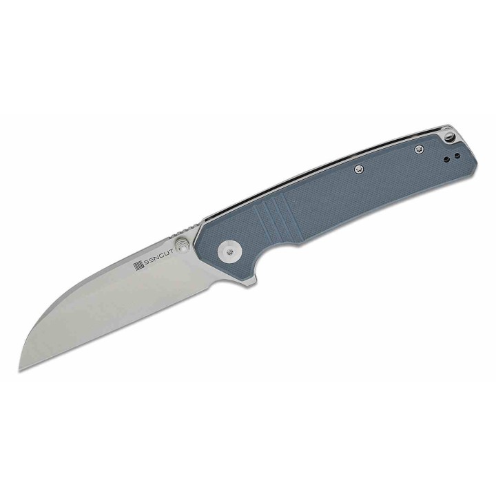 Couteau Sencut Awassi Blue Lame Sheepsfoot Acier 9Cr18MoV Manche G-10 KIVT Linerlock Clip S240652 - Livraison Gratuite