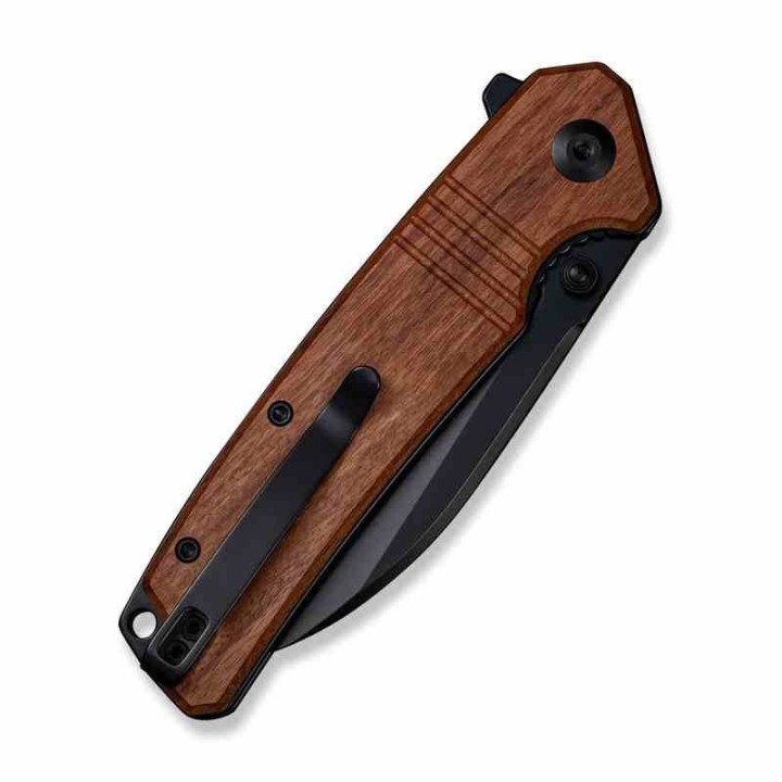 Couteau Sencut Awassi Lame Acier 9Cr18MoV Manche Guibourtia Wood KIVT Linerlock Clip S240653 - Livraison Gratuite