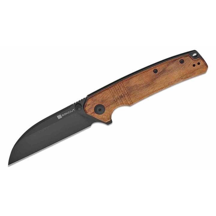 Couteau Sencut Awassi Lame Acier 9Cr18MoV Manche Guibourtia Wood KIVT Linerlock Clip S240653 - Livraison Gratuite