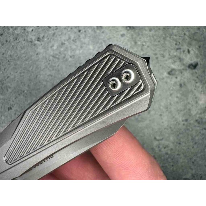 Couteau Sharps Bros Meanstreak Lame Drop Point Acier S35VN Manche Titane Brise-Vitres Framelock SBKF08 - Livraison Gratuite