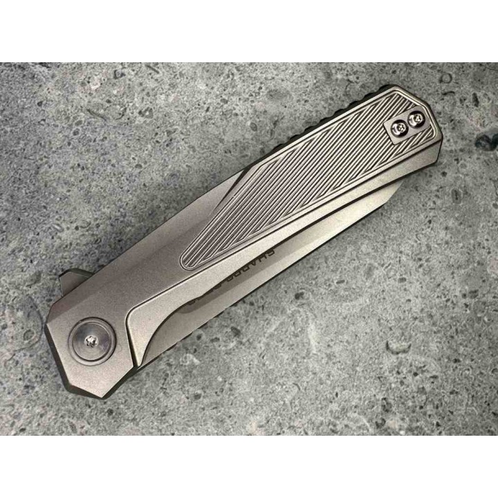 Couteau Sharps Bros Meanstreak Lame Drop Point Acier S35VN Manche Titane Brise-Vitres Framelock SBKF08 - Livraison Gratuite