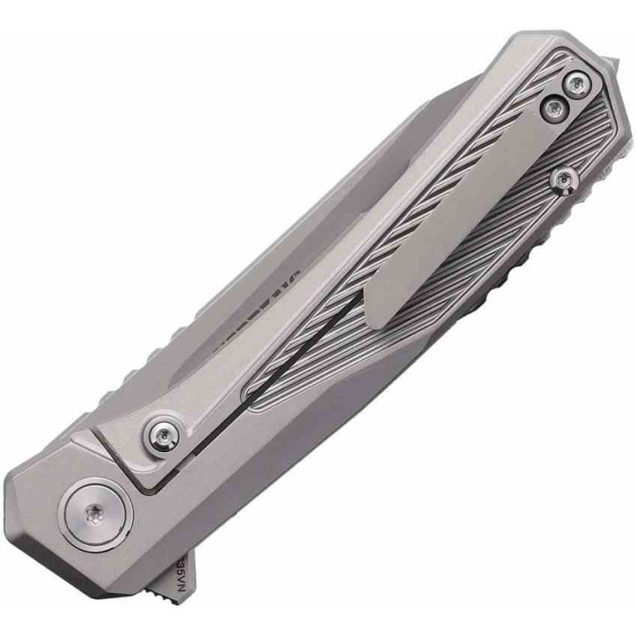 Couteau Sharps Bros Meanstreak Lame Drop Point Acier S35VN Manche Titane Brise-Vitres Framelock SBKF08 - Livraison Gratuite