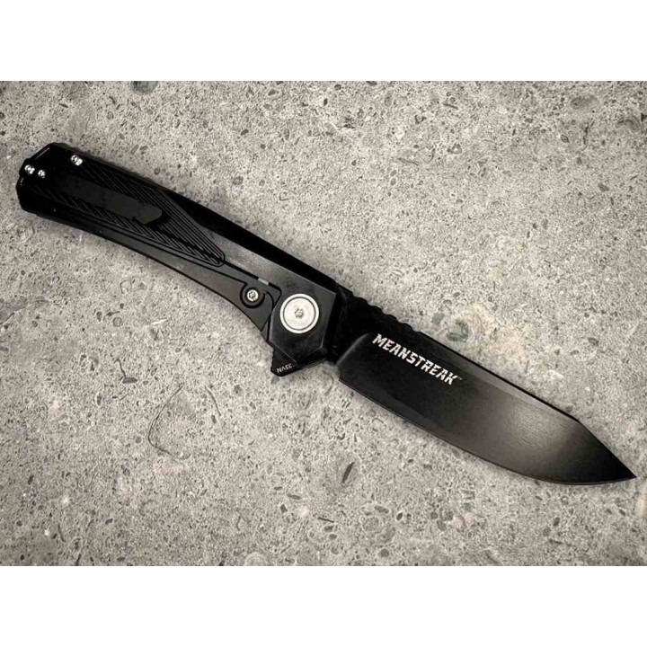 Couteau Sharps Bros Meanstreak Lame Acier S35VN Black Manche Titane Black Framelock SBKF08BLK - Livraison Gratuite