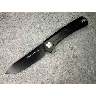 Couteau Sharps Bros Meanstreak Lame Acier S35VN Black Manche Titane Black Framelock SBKF08BLK - Livraison Gratuite