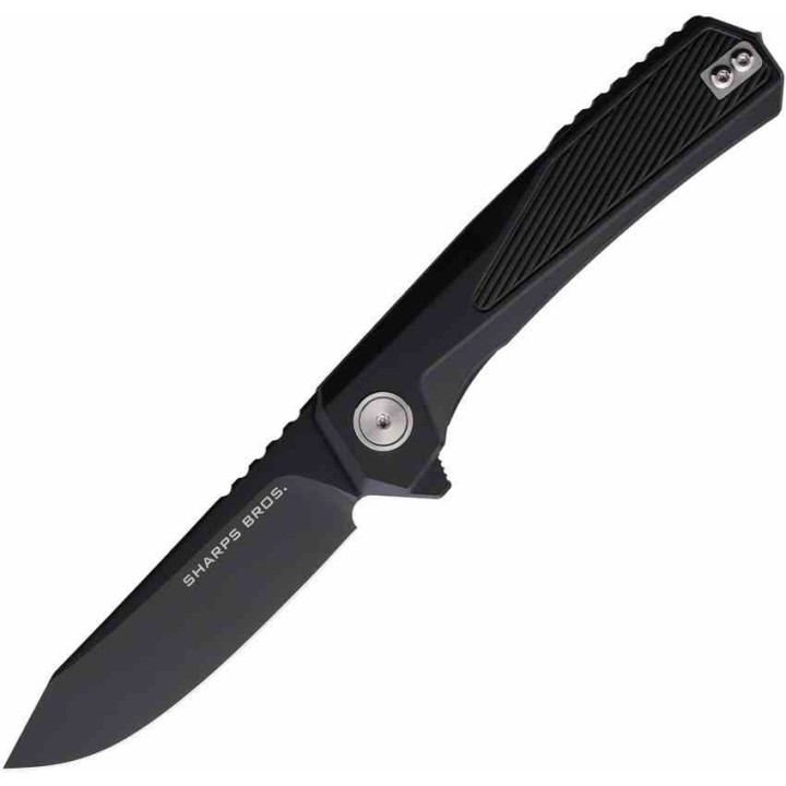 Couteau Sharps Bros Meanstreak Lame Acier S35VN Black Manche Titane Black Framelock SBKF08BLK - Livraison Gratuite