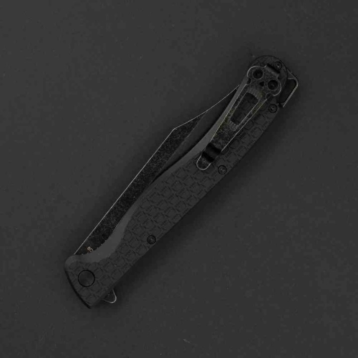 Couteau Daggerr Knives Toothpick Lame Clip Point Acier 8Cr14MoV BLK Manche ABS Linerlock DGRTPFBKBW - Livraison Gratuite