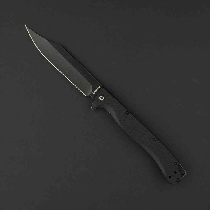 Couteau Daggerr Knives Toothpick Lame Clip Point Acier 8Cr14MoV BLK Manche ABS Linerlock DGRTPFBKBW - Livraison Gratuite