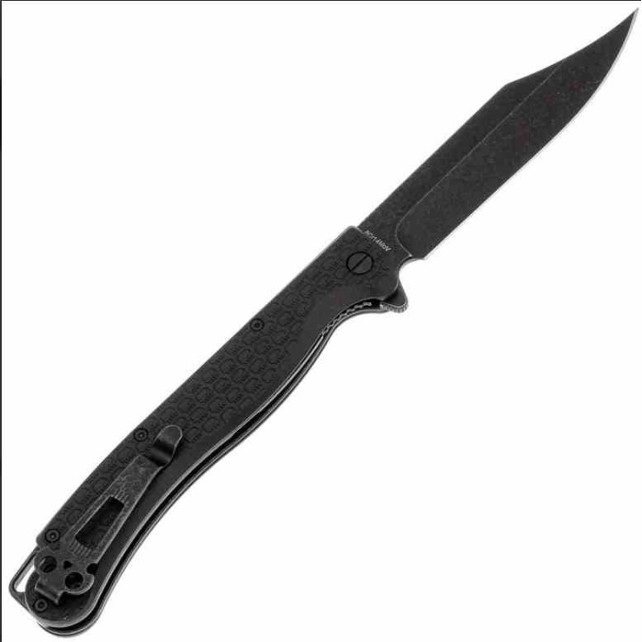 Couteau Daggerr Knives Toothpick Lame Clip Point Acier 8Cr14MoV BLK Manche ABS Linerlock DGRTPFBKBW - Livraison Gratuite