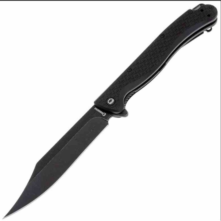 Couteau Daggerr Knives Toothpick Lame Clip Point Acier 8Cr14MoV BLK Manche ABS Linerlock DGRTPFBKBW - Livraison Gratuite
