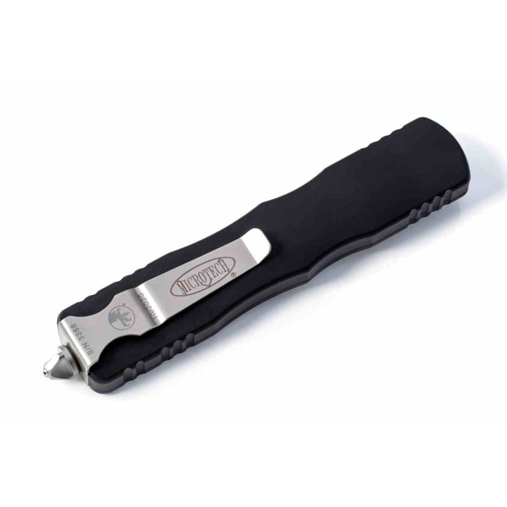 Couteau Automatique OTF Microtech Dirac Delta Lame Acier Bohler M390 Manche Alu Noir Made in USA MCT22711 - Livraison Gratuite