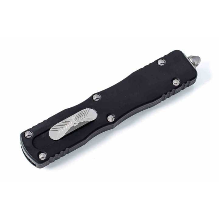 Couteau Automatique OTF Microtech Dirac Delta Lame Acier Bohler M390 Manche Alu Noir Made in USA MCT22711 - Livraison Gratuite