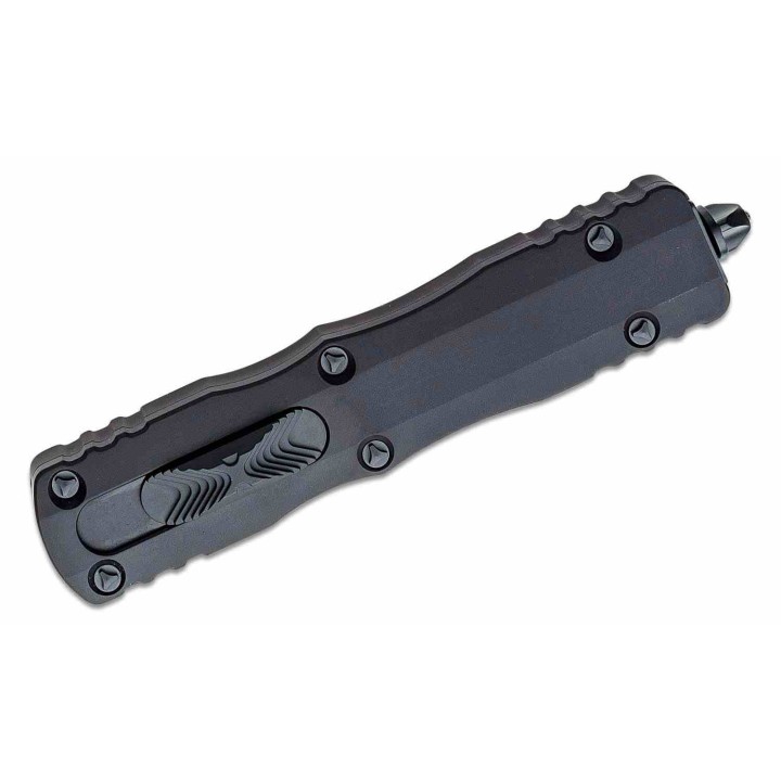 Couteau Automatique OTF Microtech Dirac Delta Lame Dague M390 Noire Serr Manche Alu Noir USA MCT2272T - Livraison Gratuite