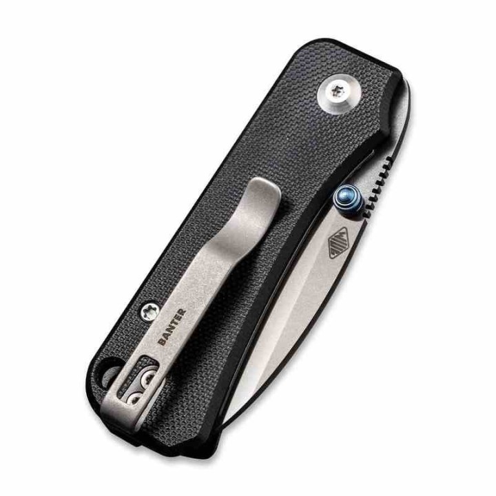 Couteau CIVIVI Baby Banter Black Lame Acier Nitro-V Manche G-10 Linerlock Pivot Bearings CIVC19068S1 - Livraison Gratuite