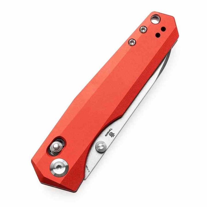 Couteau Tenable Beaver Red Lame Acier Nitro-V Manche Aluminium Axis Lock T1105V3 - Livraison Gratuite