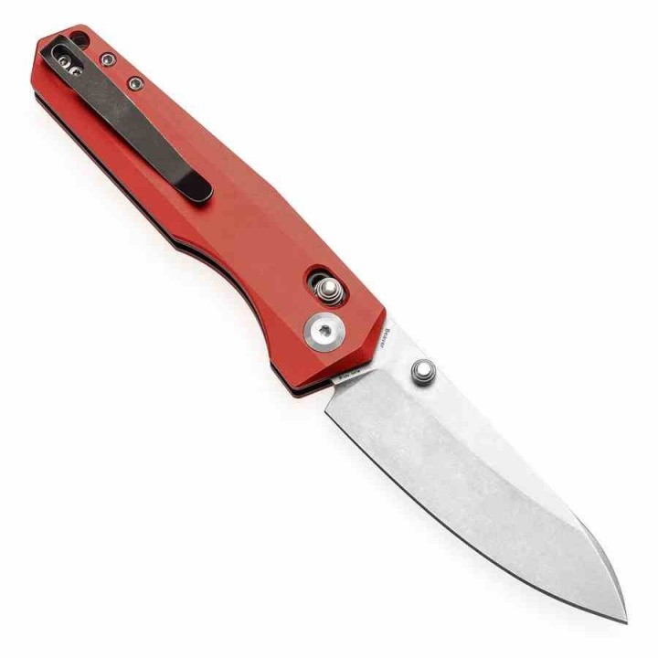 Couteau Tenable Beaver Red Lame Acier Nitro-V Manche Aluminium Axis Lock T1105V3 - Livraison Gratuite