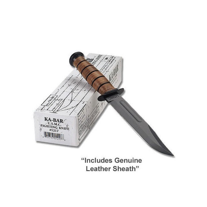 Ka-bar USMC Fighter Plain - KA1217 - Couteau de combat KaBar Made In USA