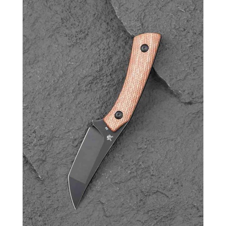 Couteau Bestech Step Lame Tanto Acier D2 Black Manche Micarta Brown Etui Kydex BTKFK06D - Livraison Gratuite