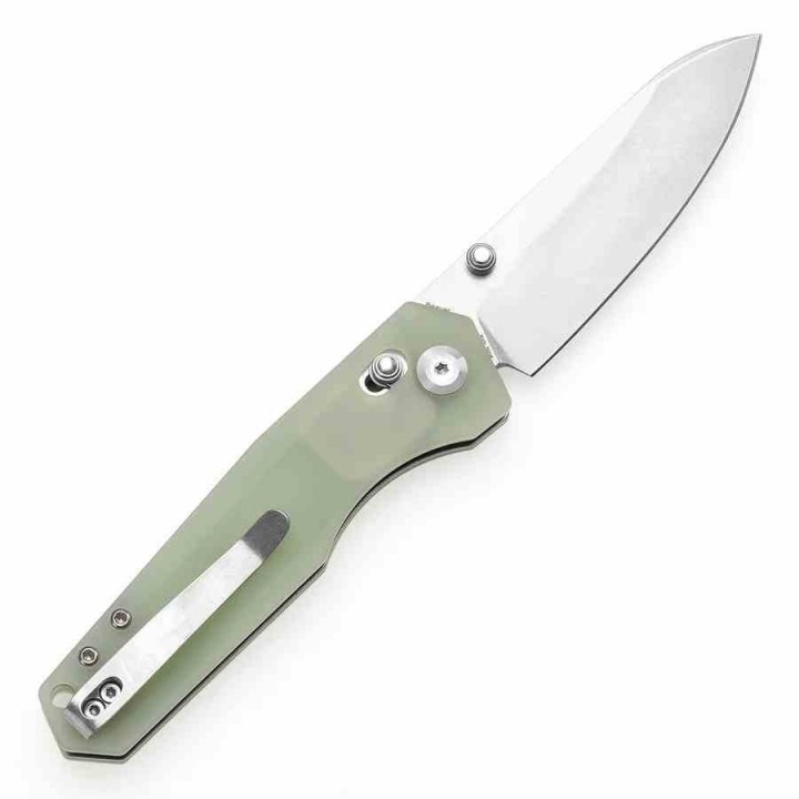 Couteau Tenable Beaver Jade Lame Acier Nitro-V Manche G10 Axis Lock T1105V4 - Livraison Gratuite
